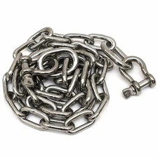 Extreme Max Boat Anchor Chain 3006.6578 | Stainless 1/4 x 4 FT