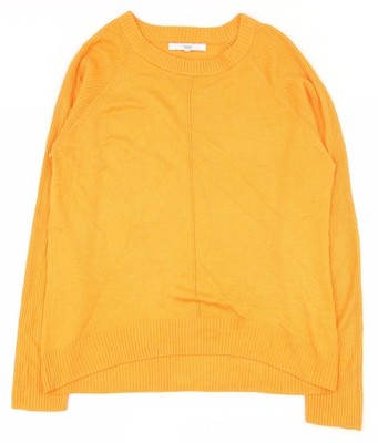 NEXT Damen Pullover Pulli orange Rundhals Acryl Größe S