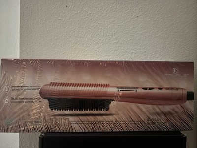 Royale Straightening Brush Temperature Control Dual Voltage Glossy Rose Gold