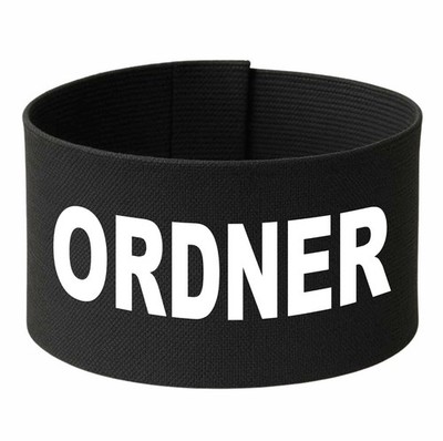 Größenverstellbare Armbinde ''ORDNER'' | 10 cm Höhe | Schleife mit Klettband