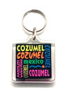 Vintage Cozumel Mexico Caribbean Cruise Ship Scuba Diving Keychain Keyring — photo 2