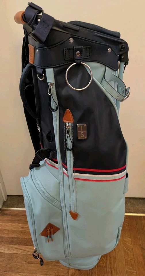 Sum Mountain Mid-Stripe 4-way Stand Bag Blue Frost Navy Red White - Image 3 of 4