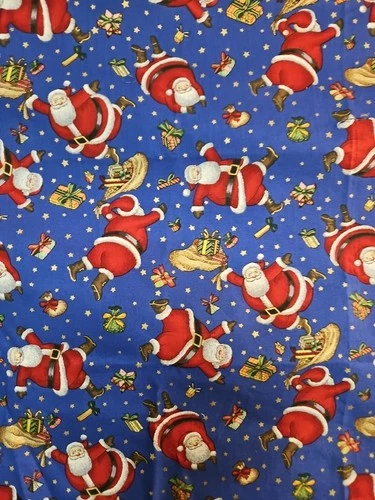 "Gifted Santa" Chrismas  Fabric Alexander Henry ☆ 1yd MINUS 32"x20" (See Photo)