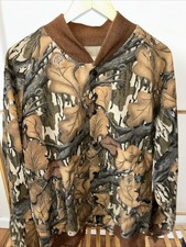 Vintage Mossy Oak Jacket Mens L Camo Fall Foliage Leaf Hunting Made in USA 80s