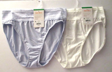 Warners hi cut panties microfiber with lace 2 pair size 7/L style 5109J