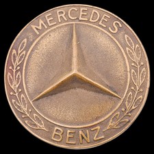 Solid Brass Mercedes Benz Vintage Belt Buckle by UB Ultimate Buckle ca. 1980s