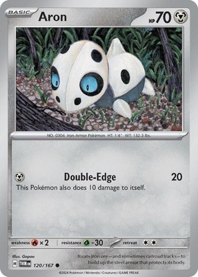 Pokemon Aron (120/167) [Scarlet & Violet: Twilight Masquerade] | eBay