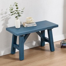 30" Farmhouse Entryway Bench, Rustic Solid Wood Dining Room Bench Small Entryway