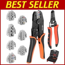 Durable Alloy Steel Wire Crimper with 7 Interchangeable Dies