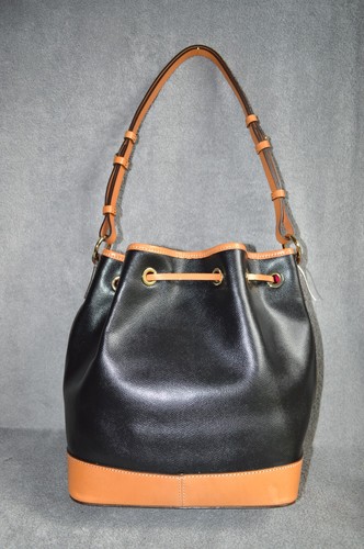 NOS SAC À BANDOULIÈRE DOONEY & BOURKE CALDWELL GRAND CUIR AVEC CORDON ~ NOIR ~ ÉCONOMISEZ 148 $ - Photo 3 sur 4