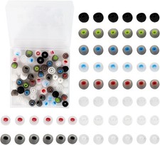 60Pack Earbuds Replacement Tips Silicone, 10 Colors 3 Sizes S/M/L