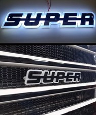 LED Weiß SUPER Zeichen 3D Schild Weiß Außen-Innenlicht 24V Universal für Scania