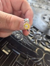 Spinning 925 sterling Silver  Enamel Flower R...