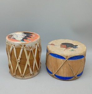 Homemade Hide/Wood Drums (2)