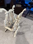 Vintage Lyre Harp Music Stand Piano Topper Music Book Holder Solid Metal — photo 3