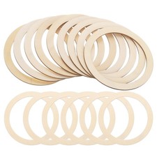 125mm Wooden Rings for Crafts, 20 Pack Natural Wood Rings Unfinished Wood Pieces