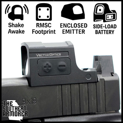 ENCLOSED 3 MOA RED DOT RMSc SHAKE AWAKE GLOCK  43X 48 P365  MAX-9  CANIK  PSA 