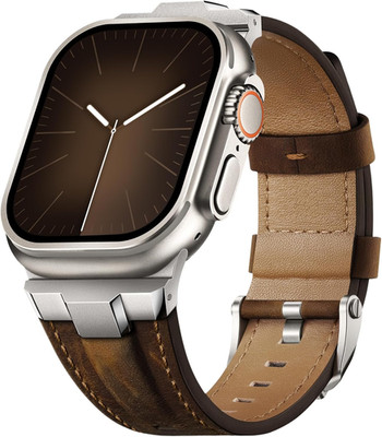 Suitisbest Leather Band Compatible for Apple Watch Ultra Band 49mm 46mm 45mm 44m
