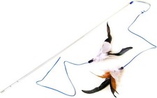 Vee PURRfect 34" Interactive Cat Toy with Feathers Noisemaker  Extra Attachment