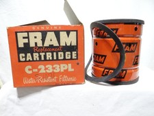 Vintage 1950s Nos Fram C-233pl Oil Filter Desoto Dodge Plymouth Mopar