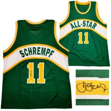 Seattle Supersonics Detlef Schrempf Signed Green Jersey MCS Holo