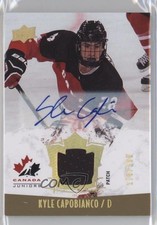 2015 Team Canada Juniors Jersey Gold Spectrum Kyle Capobianco Patch Auto t3w