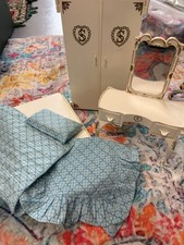 Vintage Sindy Doll Wardrobe Bed Dressing Table  House Furniture Pedigree Toys