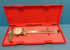 MITUTOYO VERNIER DIAL 0-6" CALIPER 505-626-50 D 6" WITH CASE - MADE IN JAPAN