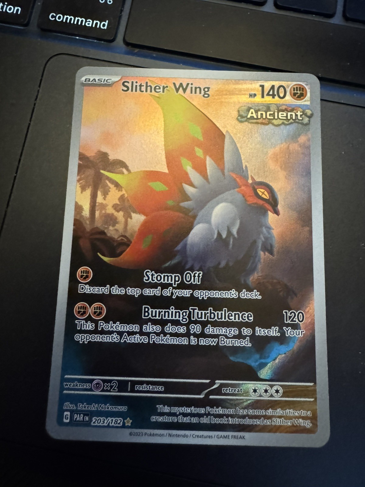 Slither Wing Illustration Rare SV04: Paradox Rift 203/182 NM