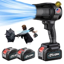21V 800W Cordless Leaf Blower 85 m/s Electric Leaf Blower with 2 Batteries 6.0Ah