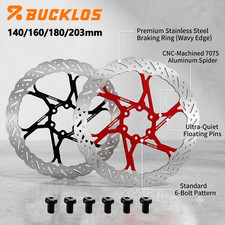 MTB Bicycle Disc Brake Rotor 140/160/180/203mm 6 Bolts Colorfuls For Shimano US