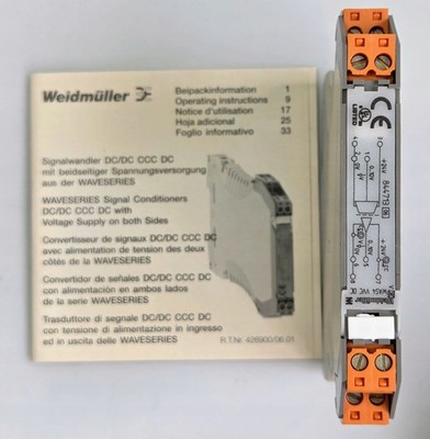 Weidmuller 844713 WAS4 VVC DC 0-10V Signal Converter Isolator 8447130000