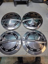 64 65 66 Ford Dog Dish Hub Caps 10 12 Set Of 4 Poverty Caps 1964 1965 1966