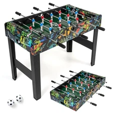 37" Mini Foosball Table 2-in-1 Game Table with Detachable Legs for Tabletop