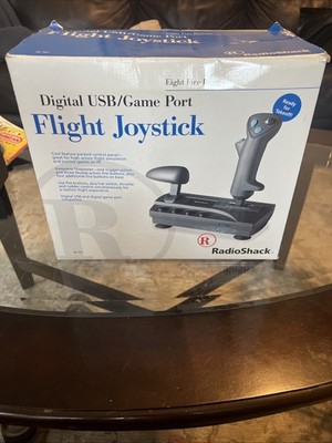 RadioShack Flight Joystick Four Fire Buttons Vintage PC Game Controller With CD