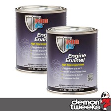 2 x POR15 Motor Emaille schwarz Lack - 2 x 473 ml (verhindert Korrosion)