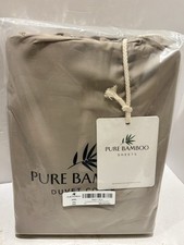 NEW Pure Bamboo Duvet Cover Set King Sand New