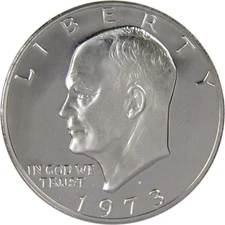 1973 S Eisenhower Dollar Choice Proof Clad IKE $1 US Coin Collectible