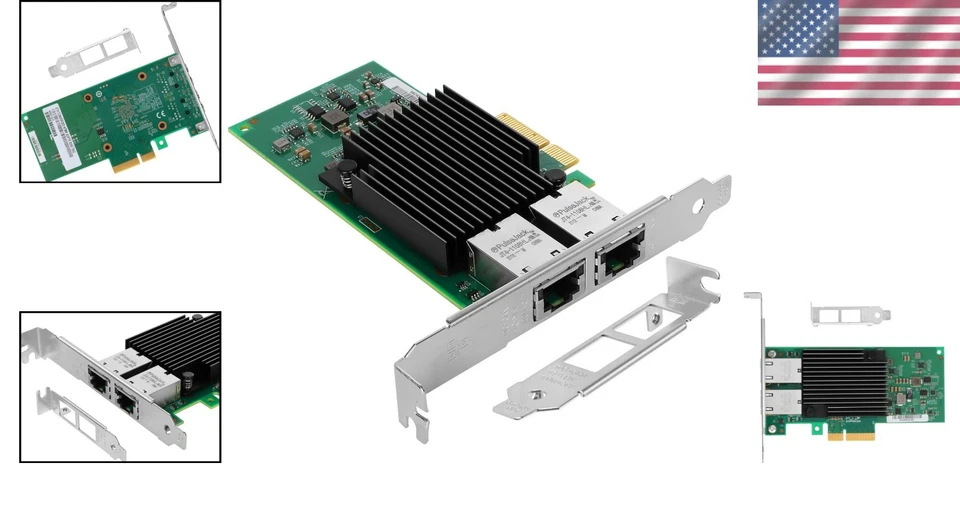 10Gb Dual Port Network Card - Low Profile & Full Height for Servers and Desktops - Image 2 of 4