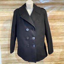 Vintage US Navy Peacoat Men  s 12R DLA Quarterdeck Military Wool Coat See Note 