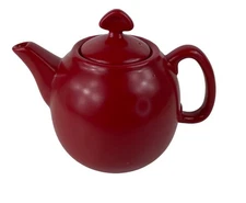 Chantal Tea Pot Red Ceramic 1 Qt (4 Cups) Dishwasher Microwave Safe 2003
