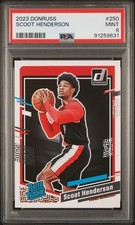 2023-24 Panini donruss SCOOT HENDERSON Rookie PSA 9 Portland Trail Blazers #250