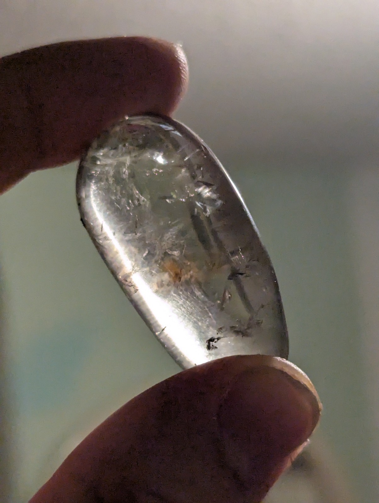 Irregular Ovular Transparent Stone - image 7