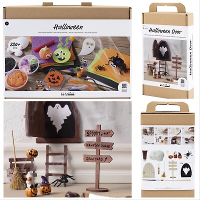 Kinder Bastelset Halloween Spinnweben Spinnen zum Selbermachen Dekorationen alle Materialien Demo