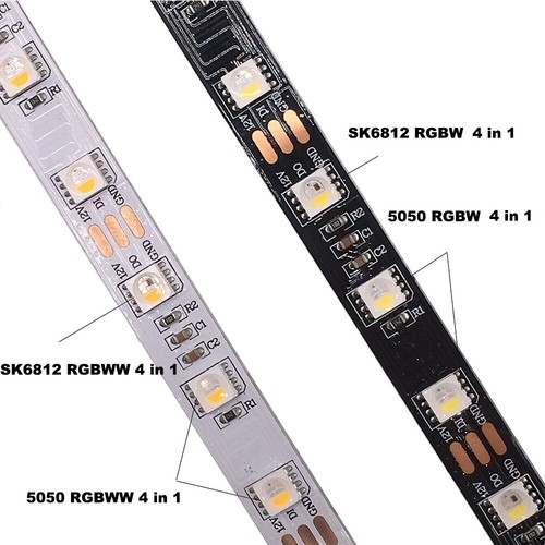 TOPXCDZ 12V 24V TM1814 RGBW RGBWW 4 In 1 Similar SK6812 LED Strip SMD 5050 Chip 4 In - Foto 14