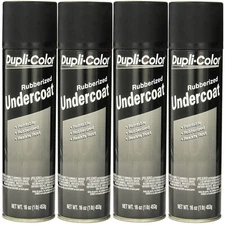 Duplicolor UC101 Undercoating Paintable Rubberized Undercoat 16oz. Spray 4 pack