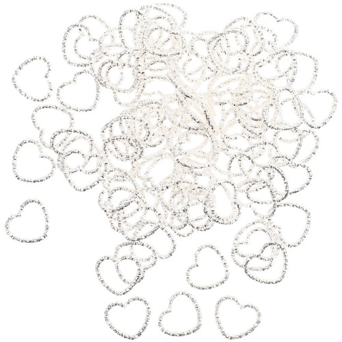 100 Pcs Heart Link Circle Keychain Clip Pendant Rings for Crafts