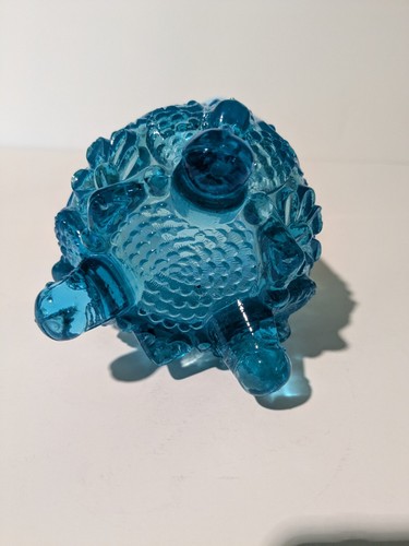 Vintage Piasa blau opalisierend Glas Vogel 3 Fuß 7" Vase - Bild 10 von 15