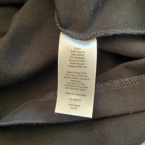 NEW Talbots Black Shift Dress Faux Leather Accents Size 2 - Picture 4 of 4