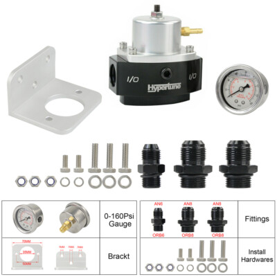 #ad NEW Performance Adjustable Billet ByPass Fuel Pressure Regulator 4 65 PSI $55.90